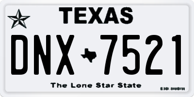 TX license plate DNX7521