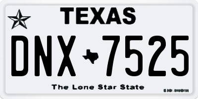 TX license plate DNX7525
