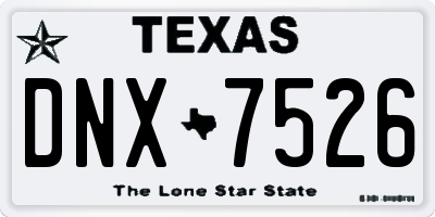TX license plate DNX7526