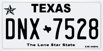 TX license plate DNX7528