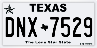 TX license plate DNX7529