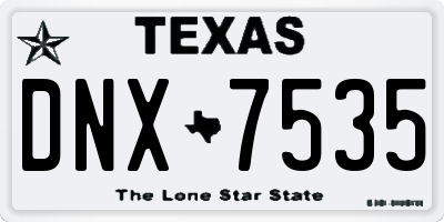TX license plate DNX7535