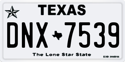 TX license plate DNX7539