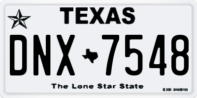 TX license plate DNX7548