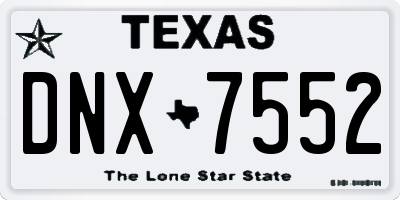TX license plate DNX7552