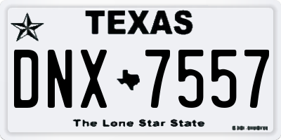 TX license plate DNX7557