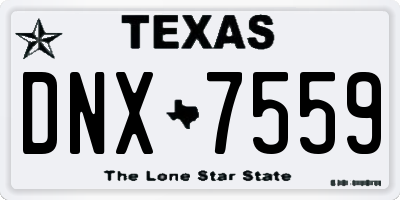 TX license plate DNX7559