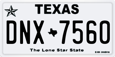 TX license plate DNX7560