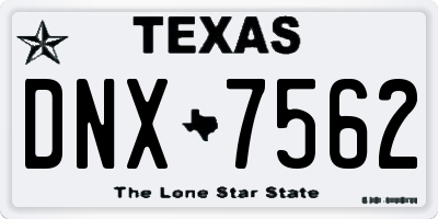 TX license plate DNX7562
