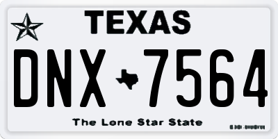 TX license plate DNX7564
