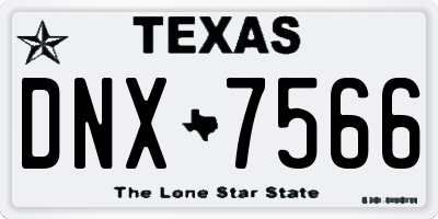 TX license plate DNX7566