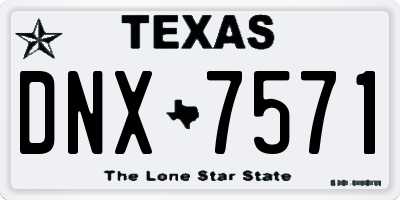TX license plate DNX7571