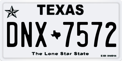 TX license plate DNX7572