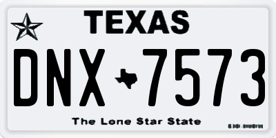 TX license plate DNX7573