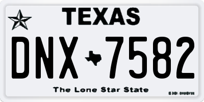 TX license plate DNX7582