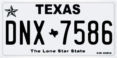 TX license plate DNX7586