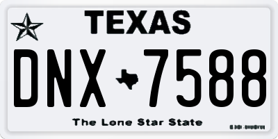 TX license plate DNX7588