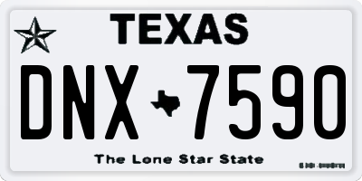 TX license plate DNX7590