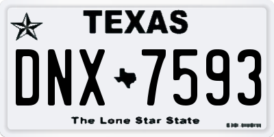 TX license plate DNX7593