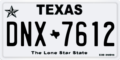 TX license plate DNX7612