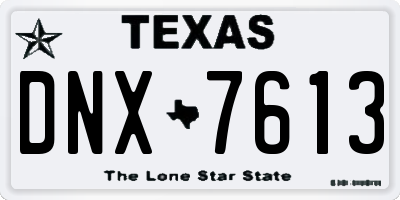 TX license plate DNX7613