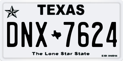 TX license plate DNX7624