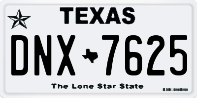 TX license plate DNX7625