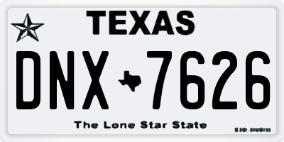 TX license plate DNX7626