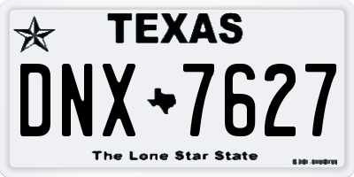 TX license plate DNX7627