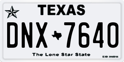TX license plate DNX7640