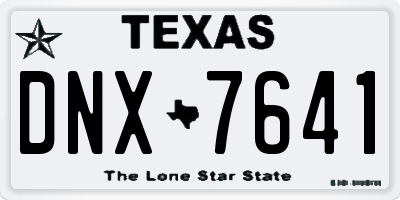 TX license plate DNX7641