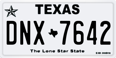 TX license plate DNX7642