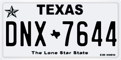 TX license plate DNX7644