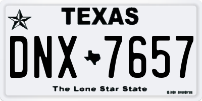TX license plate DNX7657