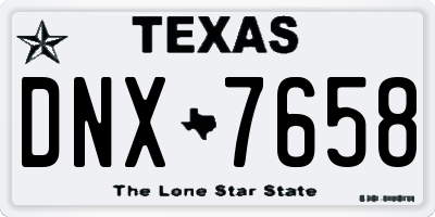 TX license plate DNX7658