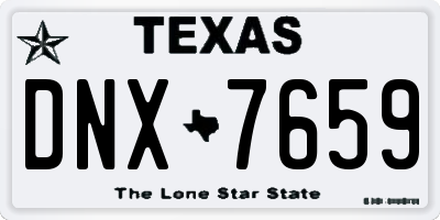 TX license plate DNX7659