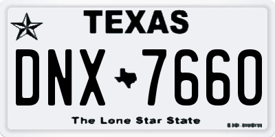 TX license plate DNX7660