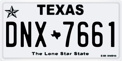 TX license plate DNX7661