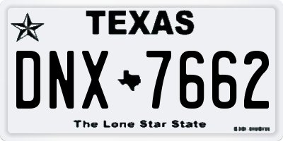 TX license plate DNX7662