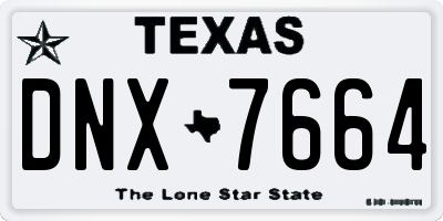 TX license plate DNX7664