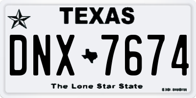 TX license plate DNX7674
