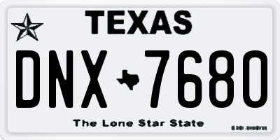 TX license plate DNX7680