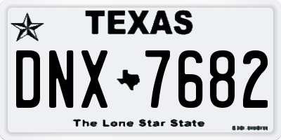 TX license plate DNX7682