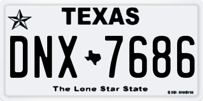 TX license plate DNX7686