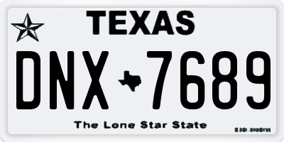 TX license plate DNX7689