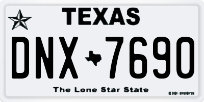 TX license plate DNX7690