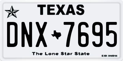 TX license plate DNX7695