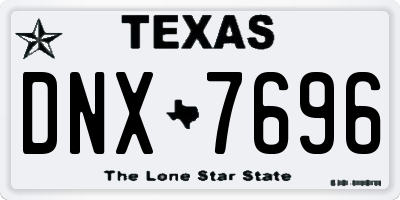TX license plate DNX7696