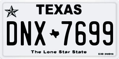 TX license plate DNX7699