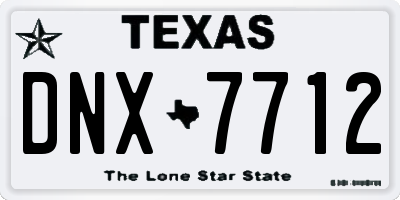 TX license plate DNX7712